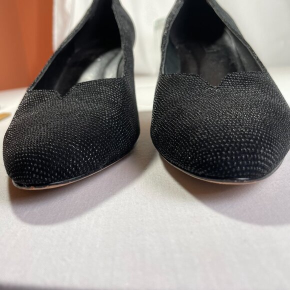 Vaneli Linden Rodi Embossed Leather Pumps 2.5" Kitten Heels Black Size 7.5M - Picture 6 of 10